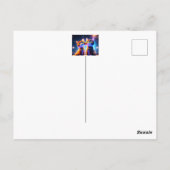 Niedliches Katzenpaar unter dem Sternenhimmel - Postkarte (Rückseite)