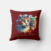 Niedliches Katzenpolster Kissen (Rückseite)