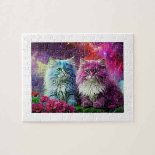 Niedliches Katzenpuzzle Puzzle (Horizontal)