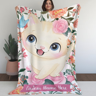 Niedliches Katzenrosa Roses Roses Blume Individuel Sherpadecke