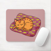 Niedliches Katzenschlafen Mousepad (Mit Mouse)