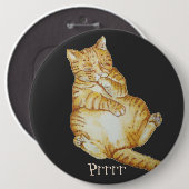 niedliches Katzenschlafginger-Kätzchen Button (Vorne & Hinten)
