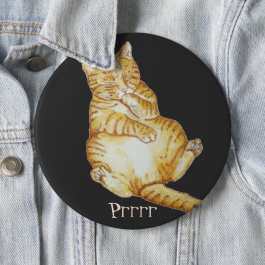 niedliches Katzenschlafginger-Kätzchen Button (Beispiel)