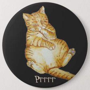 niedliches Katzenschlafginger-Kätzchen  Button