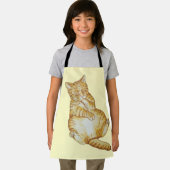 niedliches Katzenschlafginger-Kittendesign Schürze (Insitu)