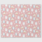 Niedliches Katzenverpackungspapier Geschenkpapier (Flach)
