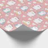 Niedliches Katzenverpackungspapier Geschenkpapier (Ecke)