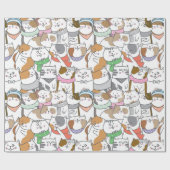 Niedliches Katzenverpackungspapier Geschenkpapier (Flach)