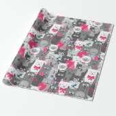 Niedliches Katzenverpackungspapier Geschenkpapier (Ungerollt)