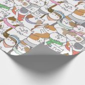 Niedliches Katzenverpackungspapier Geschenkpapier (Ecke)