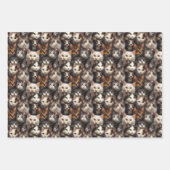 Niedliches Katzenverpackungspapier Geschenkpapier Set (Vorderseite 3)
