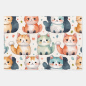 Niedliches Katzenverpackungspapier, Katzengeschenk Geschenkpapier Set (Vorderseite 3)