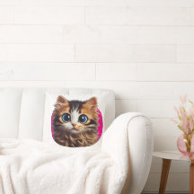 Niedliches Katzenwurfkissen