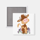 Niedliches Kauen Cartoon Kuh Magnet (Vorderseite/Rückseite)