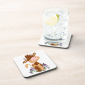 Niedliches Kauen Cartoon Kuh Untersetzer Set (Rechte Seite)