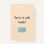 Niedliches Kawaii Abzeichen für Krankenschwester P Ausweis (Rückseite)