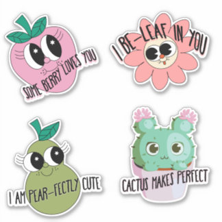 Niedliches Kawaii Affirmation Sticker Pack