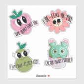 Niedliches Kawaii Affirmation Sticker Pack (Blatt)