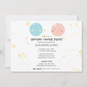 Niedliches Kawaii Astronomie Baby Gender Reveal Pa Einladung (Vorderseite)