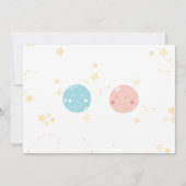 Niedliches Kawaii Astronomie Baby Gender Reveal Pa Einladung (Rückseite)