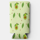 Niedliches Kawaii-Avocadomuster grün Selters Dosenkühler (Vorderseite)