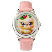 Niedliches Kawaii-Baby-Hühnchen mit Holly