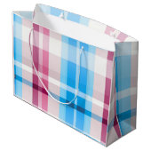 Niedliches Kawaii Baby-Q Gender Reveal Party Große Geschenktüte (Rückseite Schrägansicht)