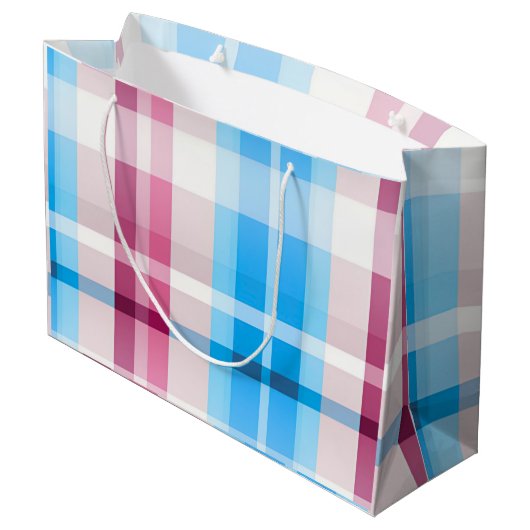 Niedliches Kawaii Baby-Q Gender Reveal Party Große Geschenktüte (Rückseite Schrägansicht)