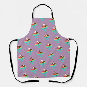 Niedliches Kawaii Banana Split Muster Schürze
