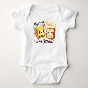 Niedliches Kawaii Brot und Butter Baby Strampler