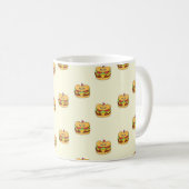 Niedliches Kawaii-Burgermuster Kaffeetasse (VorderseiteRechts)
