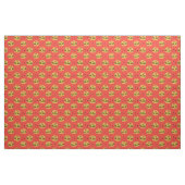 Niedliches Kawaii-Cheeseburger-Muster in Rot Stoff (Yard (91,4 cm))