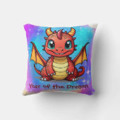 Niedliches Kawaii-Chinesisches Zodiaka-Jahr des Dr Kissen (Rückseite)