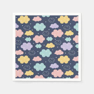 Niedliches Kawaii Cloud-Musterpapier Napkins Serviette