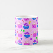 Niedliches Kawaii Cupcakes nahtloses Muster Kaffeetasse (Mittel)