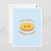 Niedliches Kawaii Eiergebäck Dessert Liebe Zitat Postkarte (Vorne/Hinten)