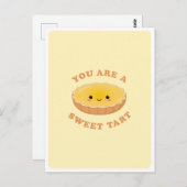 Niedliches Kawaii Eiergebäck Dessert Liebe Zitat Postkarte (Vorne/Hinten)