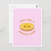 Niedliches Kawaii Eiergebäck Dessert Liebe Zitat Postkarte (Vorne/Hinten)