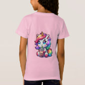 Niedliches Kawaii Einhorn mit Bubble Tee Personali (Rückseite)