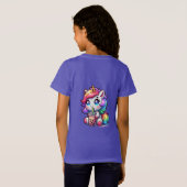 Niedliches Kawaii Einhorn mit Bubble Tee Personali (Schwarz voll)