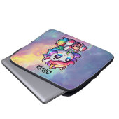 Niedliches Kawaii Einhorn mit Bubble Tee Personali Laptopschutzhülle (Vorne Knopf)