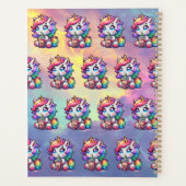 Niedliches Kawaii Einhorn mit Bubble Tee Personali Planer (Rückseite)