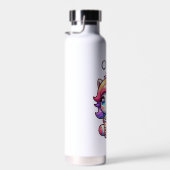 Niedliches Kawaii Einhorn mit Bubble Tee Personali Trinkflasche (Rechts)
