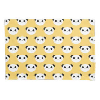 Niedliches Kawaii errötendes Panda-Gesichts-Muster Kissenbezug