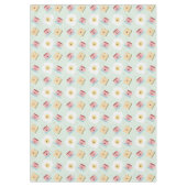 Niedliches Kawaii Frühstücksegi und Sandwich Muste Tischdecke (Vorderseite)