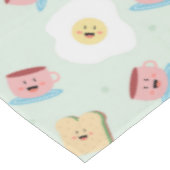Niedliches Kawaii Frühstücksegi und Sandwich Muste Tischdecke (Schrägansicht)