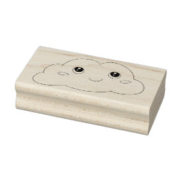 Niedliches Kawaii-Gesicht Lächeln Cloud Art Briefm Gummistempel