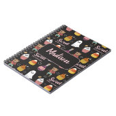 Niedliches Kawaii Halloween Candy Pattern für Kind Notizblock (Linke Seite)