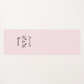 Niedliches Kawaii Katzengesicht mit rosa Herznose Yogamatte (Vorderseite (Horizontal))