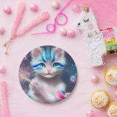 Niedliches Kawaii-Katzenkätzchen Pappteller (Party)